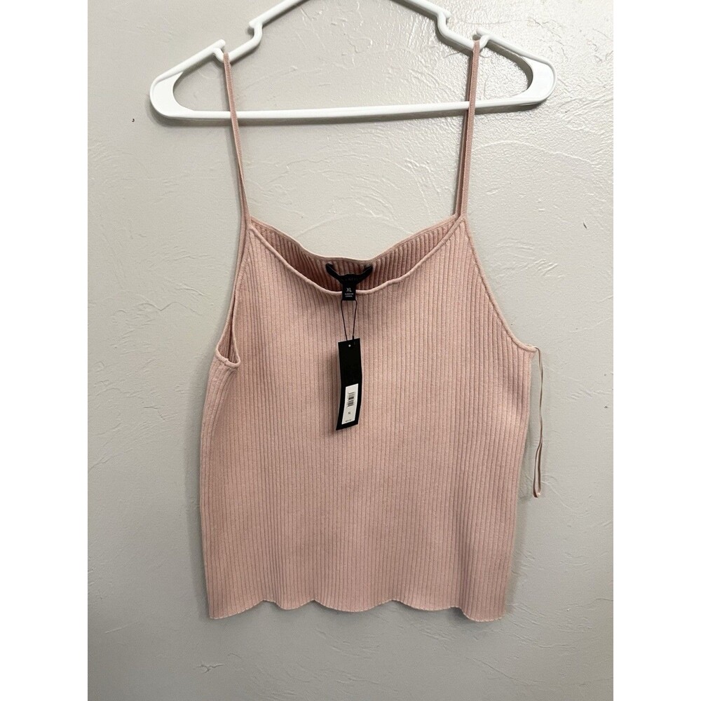 Banana Republic Size XL Pink Ribbed Knit Camisole Tank Shirt Blush Nude